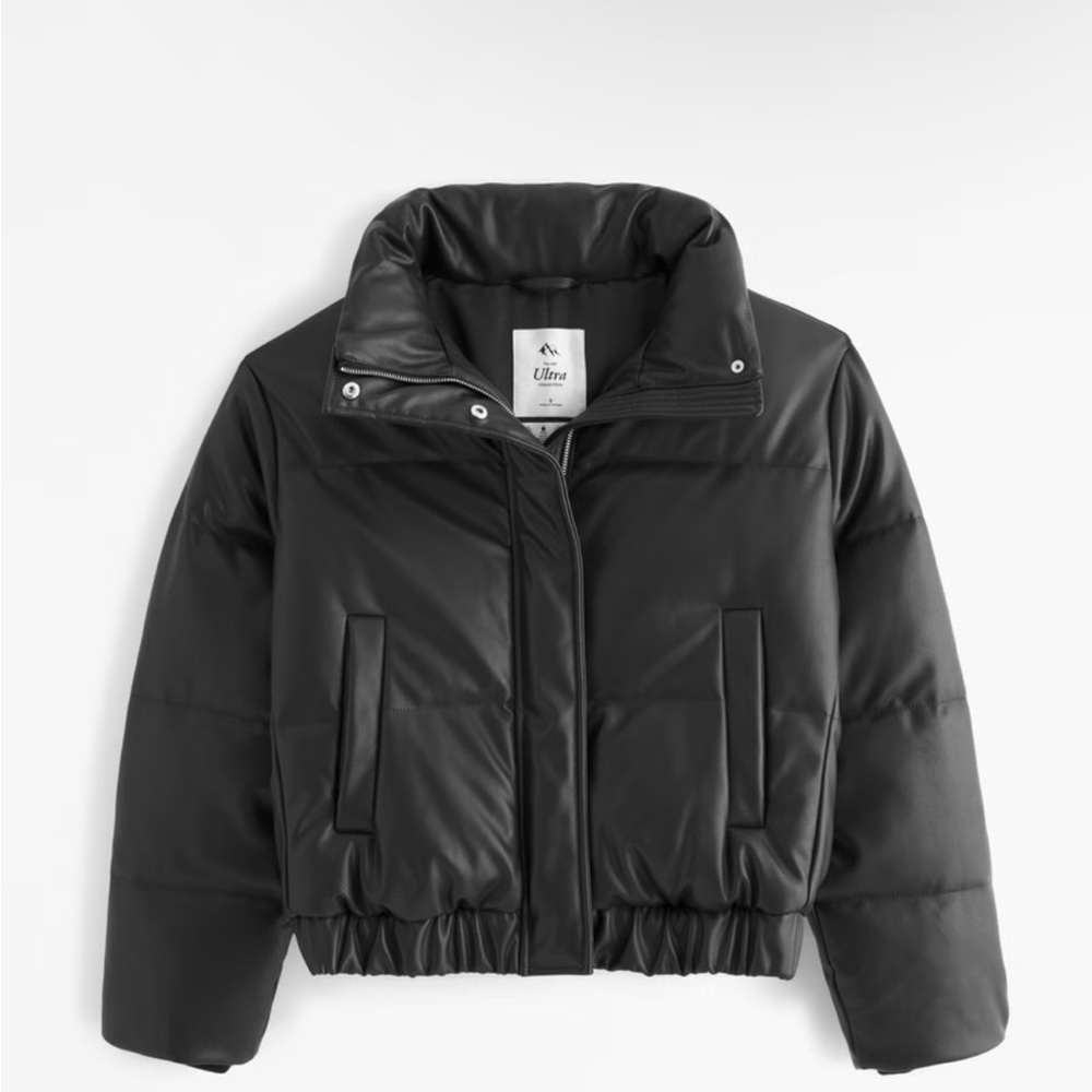 Abercrombie Vegan Leather Mini Ultra Puffer